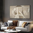 SIGNWIN 30"x60" Extra Large Framed Wall Art Neutral Abstract Geometric in Mid-Century Style, Retro-Inspired Design for Home Living Room Bedroom Decor (Frame Assembly Required) by CozyNest Decor