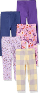 Amazon Essentials Girls and Toddlers' Leggings, Multipacks by TinyTreasures Baby Boutique