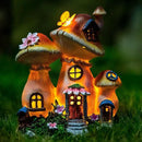 Solar Garden Statue Lights Mushroom Fairy House Figurine, Outdoor Memorial Garden Ornaments Waterproof Decoration for Outside Patio Yard Lawn Decor by GreenHaven Gardens