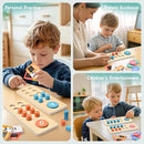 Lewo Wooden Montessori Math Manipulatives Preschool Toys, 1 to 20 Addition and Subtraction Games with Ten Frame/Number Flashcard, Educational Learning Counting Peg Board for Toddlers 3 4 5 Year Old by TinyTreasures Baby Boutique