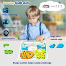 Wooden Toddler Puzzles Ages 1-3,Montessori Jigsaw Puzzle for Toddlers 1-3,Learning Toys for Kids 2-4 Years Old, Educational Gifts for Boys Girls 2-3 by TinyTreasures Baby Boutique