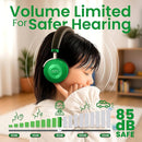 Puro Sound Labs JuniorJam Plus Volume-Limiting Wireless Bluetooth Headphones for Kids, Secure Audio with Adjustable On-Ear Design, 22-Hour Battery, Ideal for Tablets, Smartphones & PCs - Green by TinyTreasures Baby Boutique
