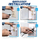 Clear Outlet Cover Box [Patented] Double Lock for Much Better Toddler Proofing, Easier Operation, Simple 3 Step Install with Included Screws. Provides Extra Space Inside for Plugs by TinyTreasures Baby Boutique