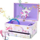 Jewelkeeper Jewelry Box for Girls with 1 Drawer - Unicorn Musical Jewelry Boxes, Beautiful Dreamer Tune, Spinning Unicorn Doll, Little Girl Music Box, Gifts for 5 Year Old Girls (Engineered Wood) by TinyTreasures Baby Boutique