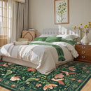 Moynesa Boho Bird 6x9 Area Rugs, Washable Ultra-Thin Dark Green Rugs for Living Room, Soft, Low Pile, Indoor Boho Large Throw Carpet for Bedroom Dining Room Under Table Office Playroom by TinyTreasures Baby Boutique