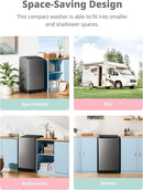 COMFEE’ 1.6 Cu.ft Portable Washing Machine, 11lbs Capacity Fully Automatic Compact Washer with Wheels, 6 Wash Programs Laundry Drain Pump, Ideal for Apartments, RV, Camping, Magnetic Gray by CozyNest Decor