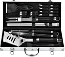 ROMANTICIST 20pcs Heavy Duty BBQ Grill Tool Set in Case - The Very Best Grill Gift for Father's Day and Christmas - Professional BBQ Accessories Set for Outdoor Cooking Camping Grilling Smoking, Black by GreenHaven Gardens