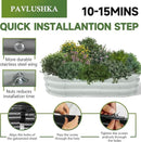 Galvanized Metal Raised Garden Bed 4x2x1ft Large Raised Planter 1Pack Outdoor Planter Box with Rubber Stripe and Safety Gloves for Vegetables, Fruits, Herbs, Flowers, Grey White by GreenHaven Gardens