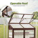 Macrout Cold Frame Greenhouse, Large Wooden Greenhouse Cabinet, Garden Cold Frame with Adjustable Shelves for Outdoor Indoor Use, 1344 (Brown) by GreenHaven Gardens