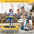 CLORIS 38in/48in Folding Trampoline - Max Load 220lbs / 450lbs Mini Trampoline Rebounder Trampoline for Adults with Adjustable Foam Handle, with safty Padded Cover Best Gift for Kids/Adult by TinyTreasures Baby Boutique