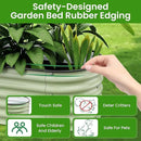 8 X 2 X 1.4 Ft Galvanized Raised Garden Bed,Sturdy and Easy to Assemble Oval Raised Planter Beds Outdoor for Vegetables, Gardening, Flowers, Fruits（Light Green） by GreenHaven Gardens