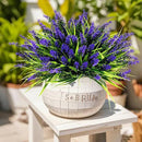 Geegoods 24 Bundles Artificial Plants Flowers Outdoor – Faux Lavender Flowers with Monkey Grass UV Resistant Plastic Faux Plants for Garden Porch Window Patio Hanging Planter Home Decor by CozyNest Decor
