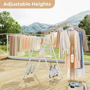 APEXCHASER Drying Rack Clothing, Clothes Drying Rack Foldable, Metal Laundry Drying Rack Collapsible for Sweater Towel Indoor Outdoor, Gullwing Clothes Rack Drying with Height Adjustable Rails, White by TinyTreasures Baby Boutique