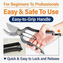 Japanese Kiyohide Pruning Shears - Professional Garden Shears, Bypass Pruners, Traditional Japanese Gardening Tools, Made in Japan, 7.8inch【YAMASAN】 by GreenHaven Gardens