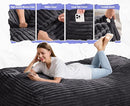 Hobestluk 6FT Bean Bag Chairs Adult Bean Bag with Portable Handle Comfy Large Bean Bag Lounge Chair with Removable Cover for Living Room Bedroom (Stripe Dark Grey, 6FT) by TinyTreasures Baby Boutique