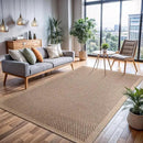 CAMILSON Easy Jute Rug 9x12, Indoor Outdoor Natural Color Fiber Area Rugs for Living Room Patio and Kitchen Rug, Sisal Boho Woven Design, Easy-Cleaning, Washable Outside Carpet Alfombras (9 x 12) by CozyNest Decor