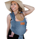 Baby Wrap Carrier - Premium Cotton Baby Carrier Wrap for Newborn to Toddler- Infant Carrier- Baby Holder One Size Fits All with Front Pocket (Grey) by Max&so by TinyTreasures Baby Boutique
