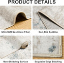 Area Rugs 10x14 Living Room - Washable Rug Modern Abstract Soft Large Neutral Non-Slip Carpet Indoor Floor Thin Carpets for Bedroom Dining Room Farmhouse Nursery Home Office Multi by TinyTreasures Baby Boutique