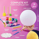 Klever Kits DIY 3D Moon Night Light, Paint Your Own Moon Lamp Kit Galaxy Lamp Arts and Crafts Kit, School Activities, Birthday Gifts for Kids Girls Boys by TinyTreasures Baby Boutique