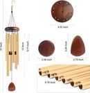 Large Aluminium Wind Chimes 37 Inches to Create a Zen Atmosphere Suitable for Outdoor, Garden, Patio Decoration. Classic Wind Chimes with Wind Catcher Suitable as A Gift for Unisex(Gold) by CozyNest Decor