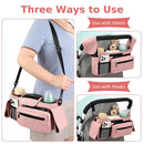 Accmor Universal Stroller Organizer with Insulated Cup Holder Detachable Phone Bag and Shoulder Strap, Stroller Bag Caddy Organizer Accessories Fits for Uppababy, Baby Jogger, Britax Strollers by TinyTreasures Baby Boutique