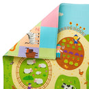Baby Care Play Mat (Medium, Playful - Busy Farm) 73’’ x 49’’ Original One-Piece Reversible Rollable Waterproof Play Mat for Infants, Babies, Toddler, and Kids by TinyTreasures Baby Boutique