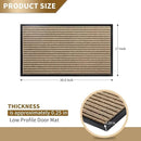 Yimobra Front Door Mat Outdoor Indoor Entrance, 100% Waterproof All-Season All Weather Doormat, Welcome Matt Outside Entry, Non Slip, Low Profile, Heavy Duty Patio Porch Floor Mats,29.5 x 17,Khaki by CozyNest Decor