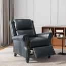 UIXE Faux Leather Recliner Chairs Set of 2, Pushback Armchair Overstuffed Accent Chair for Living Room, Rivet Trim Club Chair Home Theater Bedroom Reading Seat - Navy Blue by CozyNest Decor