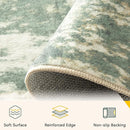 Washable Area Rugs 8'x10' Non-Slip Modern Abstract Soft for Living Room Entryway Bedroom Nursery, Print Pattern, Light Green/Yellow by TinyTreasures Baby Boutique
