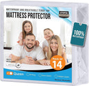 Utopia Bedding Waterproof Mattress Protector Queen Size (Pack of 14), Premium Terry Mattress Cover 200 GSM, Breathable, Fitted Style with Stretchable Pockets (White) by TinyTreasures Baby Boutique