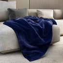 Mon Chateau Luxury Ultimate Plush Faux Fur Throw with 6cm Foldover for Couch, Sofa, or Bed - Plush Ultra Soft Blanket for Sleeping or Home Décor, 60" x 70"(Navy) by CozyNest Decor