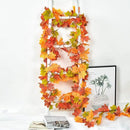 DearHouse 2 Pack Fall Garland Maple Leaf, 5.9Ft/Piece Hanging Vine Garland Artificial Autumn Foliage Garland Thanksgiving Decor for Home Wedding Fireplace Party Christmas (Green) by CozyNest Decor