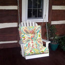 LVTXIII Outdoor Low Back Chair Cushions, Seasonal Replacement Adirondack Chair Cushion with Ties, Patio Waterproof Seat Cushions for Home Garden Use, 21 W x 21 D, Set of 2, Pretty Paisley