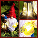 Solar Garden Gnome Christmas Gnome Outdoor Statues Garden Decor Resin Birthday Gifts for Women Mom Art for Yard Porch Patio Lawn Yard with Watering Can Lights Lantern by GreenHaven Gardens