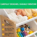 Humble Crew Supersized Toy Storage Organizer with 16 Removable Bins, Natural/White – Large Toy Storage for Toddlers Ideal for Kids' Rooms, Playrooms, and Nurseries - Modern Toy Bins for Kids by TinyTreasures Baby Boutique