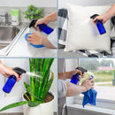 Cornucopia Brands 8-Ounce Cobalt Blue Glass Boston Round Spray Bottles (2 Pack) 3-Setting Heavy Duty Sprayers, Empty Refillable Bottle by GreenHaven Gardens