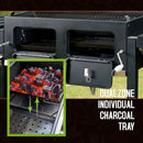 Sophia & William Extra Large Charcoal BBQ Grills with 794 SQ.IN. Cooking Area, Heavy Duty Outdoor Barbecue Grill with 2 Individual Lifting Charcoal Tray and 2 Foldable Side Table, Black by GreenHaven Gardens