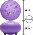 Steel Tongue Drum Percussion, 6 Inch 8 Notes Musical Instruments, Music Gifts for Family Friends (Lavender) by TinyTreasures Baby Boutique