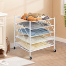 STORAGE MANIAC Sweater Drying Rack, Mesh Clothes Drying Rack, Stackable Laundry Drying Rack, Lay Flat Dryer for Delicates, Portable Dry Rack for Indoor or Outdoor, White, 5 Tier Foldable by TinyTreasures Baby Boutique