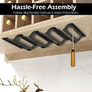 Bariboo Wine Glass Storage Case – Hang 8-12 Glasses on Your 18.7 x 9 x 1.7 In., Dust-Free Wine Glass Holder – Under-Shelf & Under-Cabinet Wine Glass Holder Rack with Assembly Manual & Video by CozyNest Decor