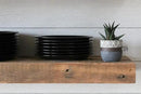 Urban Legacy Reclaimed Barn Joist Deep Floating Shelves | Deep Shelves with Low Profile Shelf Bracket with High Weight Capacity, Set of 2 (36" x 11" x 2.5", Natural) by CozyNest Decor