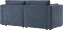CHITA Small Modular Sectional Fabric Sofa Set, Extra Comfty Loveseat Cloud Couch, FSC Certified Modular Sectional Couch for Living Room, 78 inch Width,2 Seat Modular Sofa, Blue by CozyNest Decor