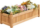Yaheetech 43.5″ L×16″ W×14″ H Wooden Raised Garden Bed, Horticulture Wood Rectangular Garden Planter Outdoor, Raised Planter Box for Yard/Greenhouse/Vegetable/Flower/Herbs, Light Brown by GreenHaven Gardens