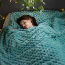 NEWCOSPLAY Super Soft Queen Blanket Sage Green Premium Silky Flannel Fleece 3D Clouds Stylish Jacquard Lightweight Bed Blanket All Season Use 350GSM (Sage Green, Queen(90"x90")) by CozyNest Decor