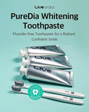 Live Orals Whitening Toothpaste 80g x 5 Units - Fluoride-Free Stain Removal, Strengthens Enamel, Natural Ingredients, Fresh Mint Flavor by CozyNest Decor