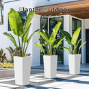 Tall Planters for Outdoor Plants, Large Resin Flower Pots for Garden, Front Porch, Patio, Indoor - Set of 2 (White, 27.5 inch - 2 Pack) by CozyNest Decor