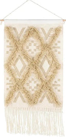 Mark&Day Wall Hanging, Windigsteig Coastal Farmhouse Khaki Tapestry Wall Hanging for Living Room, Bedroom, Office or Kitchen (48"H x 24"W) by CozyNest Decor