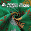 MSGKV Boho Throw Blanket 100% Cotton Green Blanket 90''x 98'' Double Sided Knit Blankets with Tassels Reversible Warm Soft Blanket Throw Blankets for Bed Sofa Living Room by CozyNest Decor