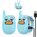 Qniglo Walkie Talkies for Kids Rechargeable 2 Pack,Christmas Birthday Gifts Toys for Age 3-12 Boys Girls, Long Range Kids Walkie-Talkie with FM Radio for Family Adventure Camping Hiking Spy Games by TinyTreasures Baby Boutique