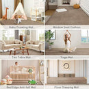 Baby Play Mat for Floor Tummy Time Mat Nursery Muscle Area Playroom Rug Tatami 79"x118" Memory Foam 1.3" Thick Crawling For Babies,Toddlers, Infants, Kids,Floor(Brown) by CozyNest Decor